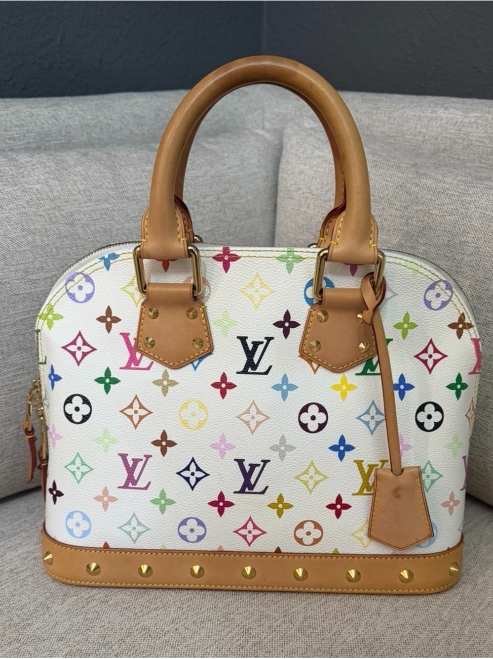Louis Vuitton x Murakami White Multicolor Canvas Alma PM Monogram